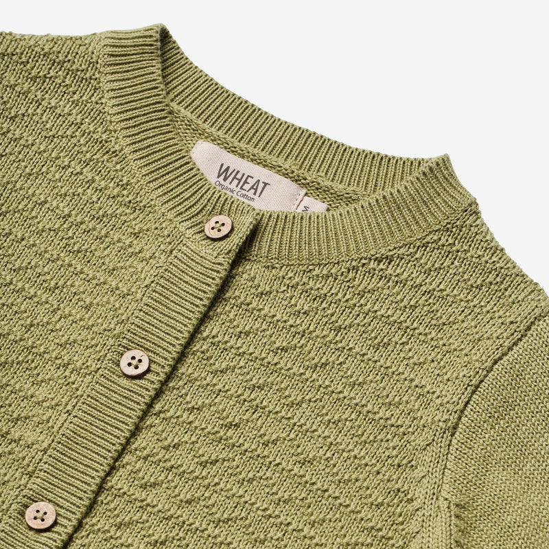 Wheat Main  Strikket Cardigan Bjørn Knitted Tops 4122 sage