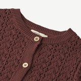 Wheat Main  Strikket Cardigan Celia Knitted Tops 2118 aubergine