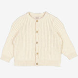 Wheat Strikket Cardigan Eke | Baby Knitted Tops 1101 cloud melange
