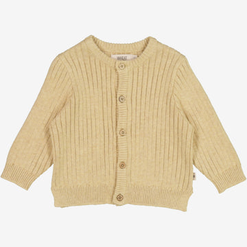 Wheat Main  Strikket Cardigan Eke | Baby Knitted Tops 9306 seeds melange
