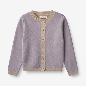 Wheat Main  Strikket Cardigan Elga Knitted Tops 1345 lavender beige