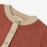 Wheat Strikket Cardigan Elga Knitted Tops 2076 red beige