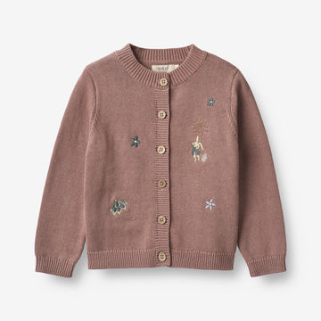 Wheat Main  Strikket Cardigan Ella Knitted Tops 1349 lavender rose