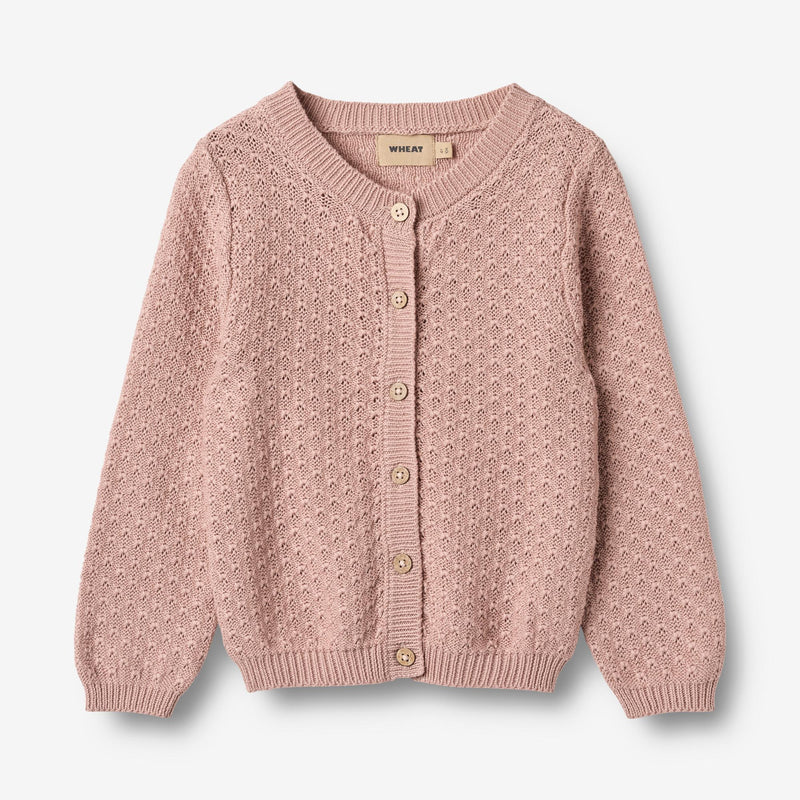 Wheat Main Strikket Cardigan Magnella Cardigan 2487 rose powder