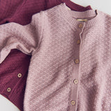 Wheat Main Strikket Cardigan Magnella Cardigan 3118 eggplant
