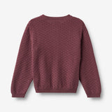 Wheat Main Strikket Cardigan Magnella Cardigan 3118 eggplant