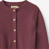 Wheat Main Strikket Cardigan Magnella Cardigan 3118 eggplant