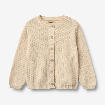 Wheat Main Strikket Cardigan Magnella Cardigan 3336 sandshell