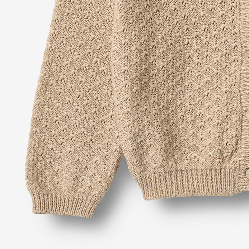 Wheat Main Strikket Cardigan Magnella Cardigan 3354 warm sand