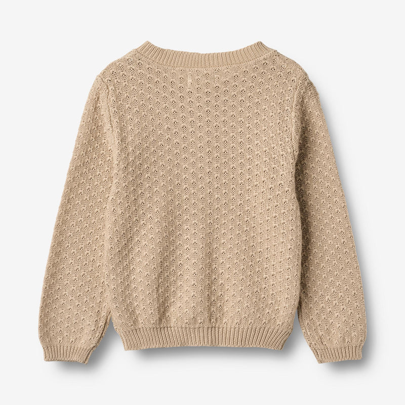 Wheat Main Strikket Cardigan Magnella Cardigan 3354 warm sand