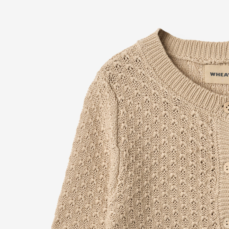 Wheat Main Strikket Cardigan Magnella Cardigan 3354 warm sand