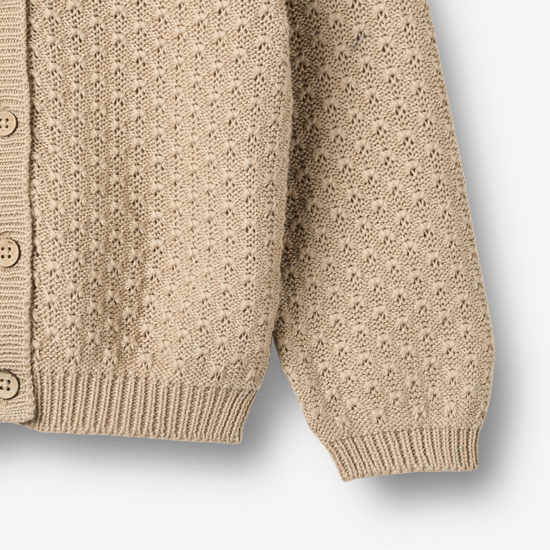 Wheat Main Strikket Cardigan Magnella Cardigan 3354 warm sand