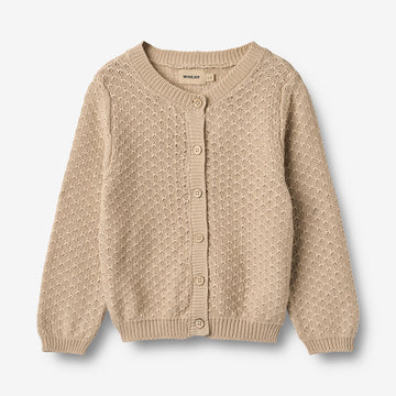 Wheat Main Strikket Cardigan Magnella Cardigan 3354 warm sand