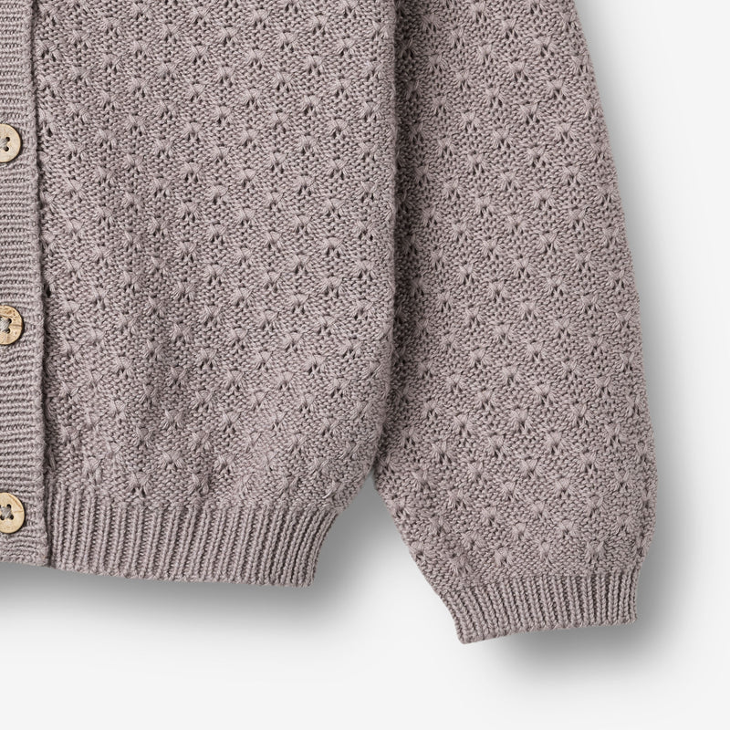 Wheat Main Strikket Cardigan Magnella Cardigan 9531 dusty purple