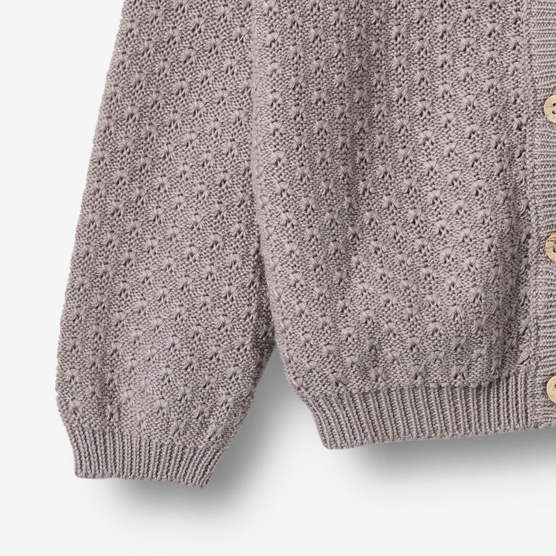 Wheat Main Strikket Cardigan Magnella Cardigan 9531 dusty purple