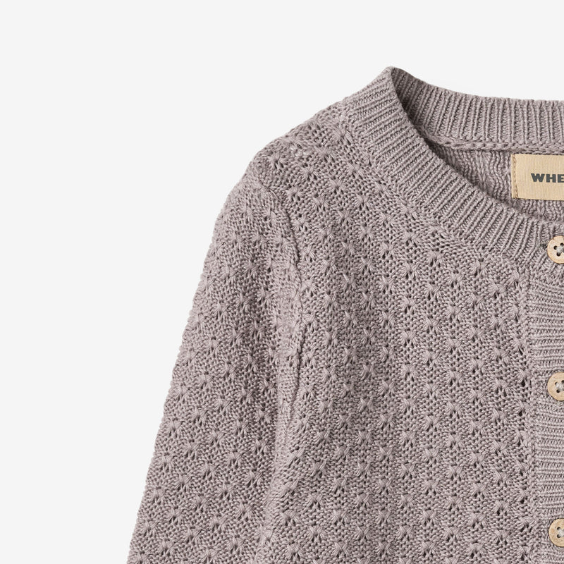Wheat Main Strikket Cardigan Magnella Cardigan 9531 dusty purple