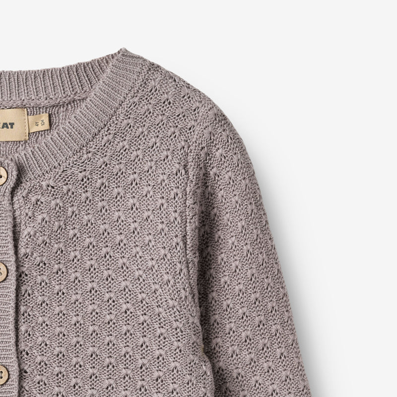 Wheat Main Strikket Cardigan Magnella Cardigan 9531 dusty purple