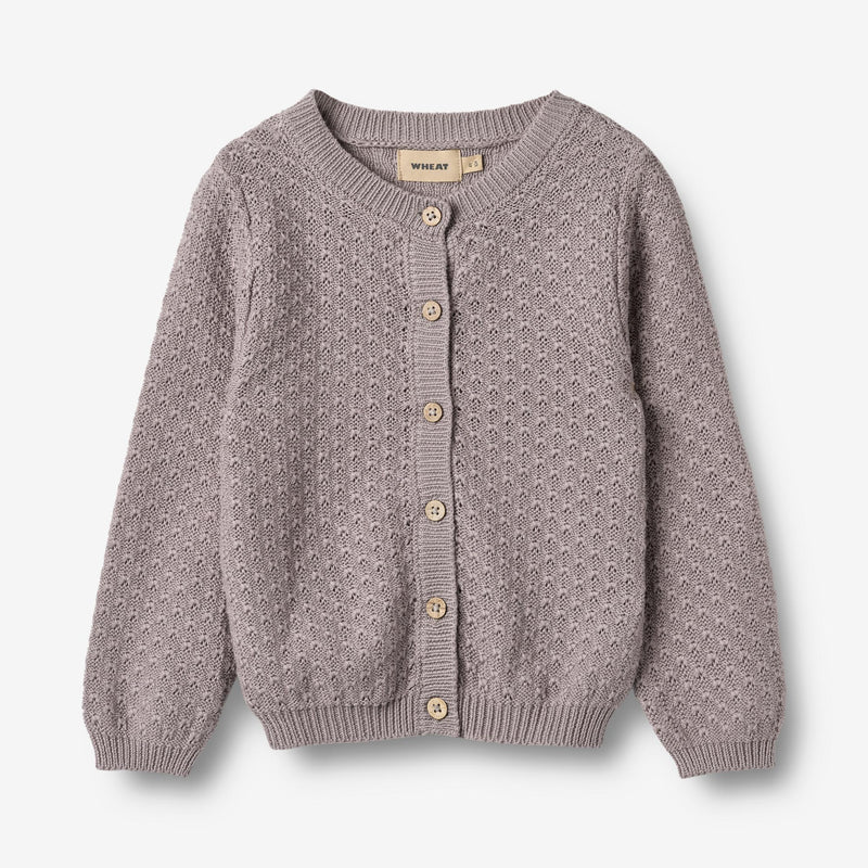 Wheat Main Strikket Cardigan Magnella Cardigan 9531 dusty purple
