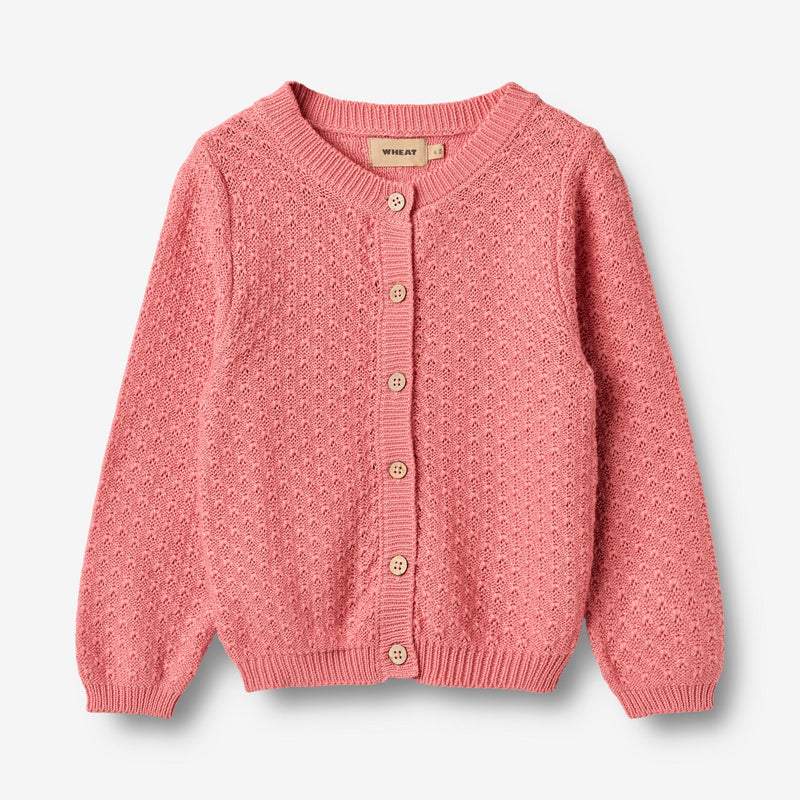 Wheat Main Strikket Cardigan Magnella Cardigan 9568 soft pink