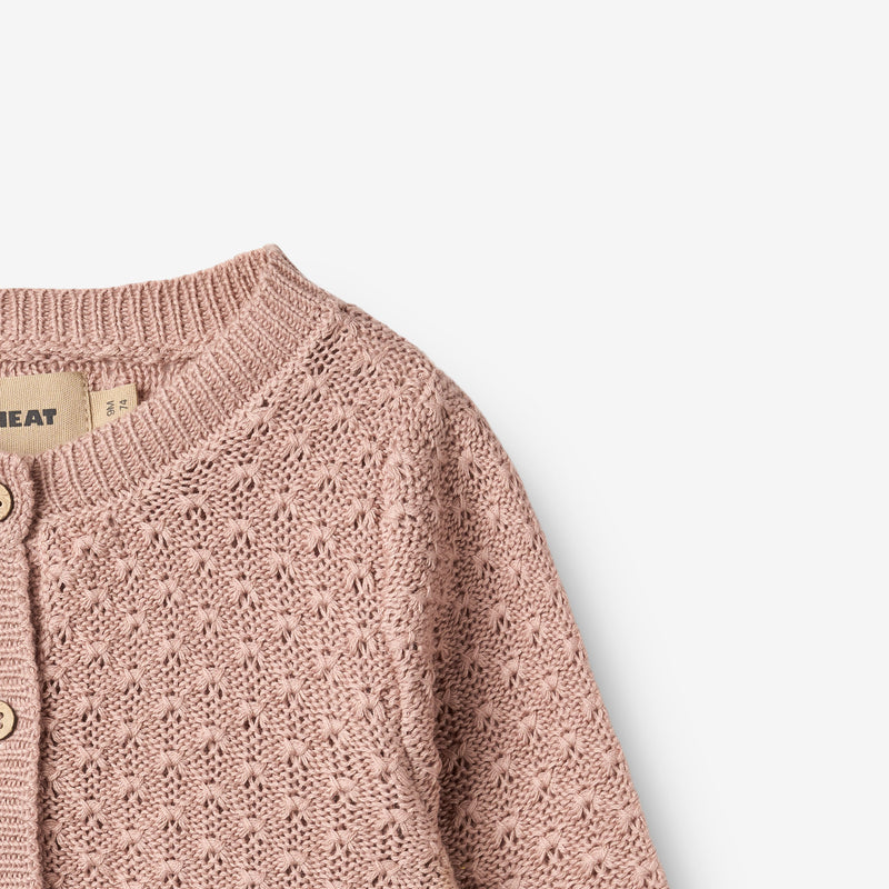Wheat Main Strikket Cardigan Magnella Cardigan 2487 rose powder