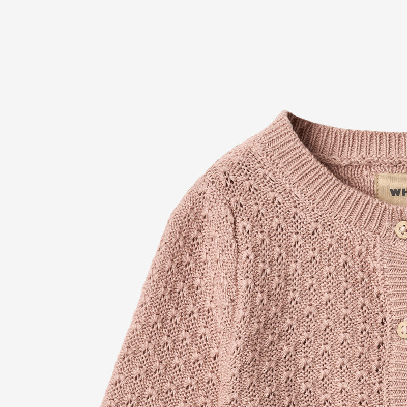 Wheat Main Strikket Cardigan Magnella Cardigan 2487 rose powder