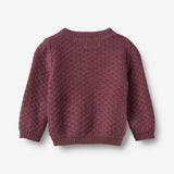 Wheat Main Strikket Cardigan Magnella Cardigan 3118 eggplant