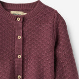 Wheat Main Strikket Cardigan Magnella Cardigan 3118 eggplant