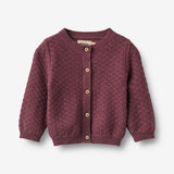 Wheat Main Strikket Cardigan Magnella Cardigan 3118 eggplant
