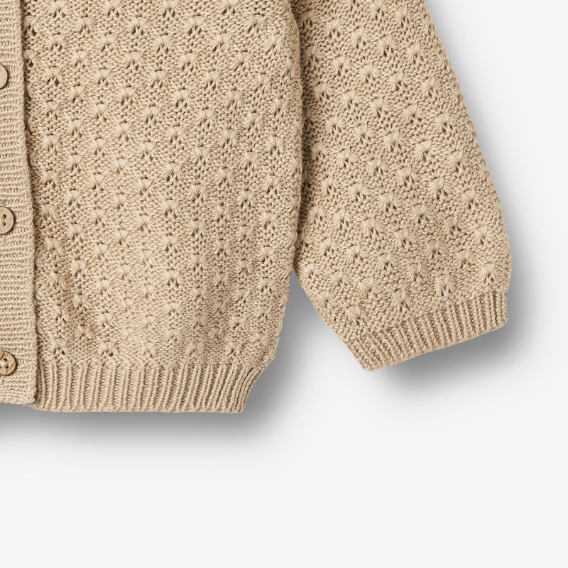 Wheat Main Strikket Cardigan Magnella Cardigan 3354 warm sand