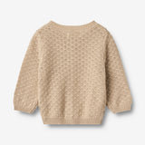 Wheat Main Strikket Cardigan Magnella Cardigan 3354 warm sand