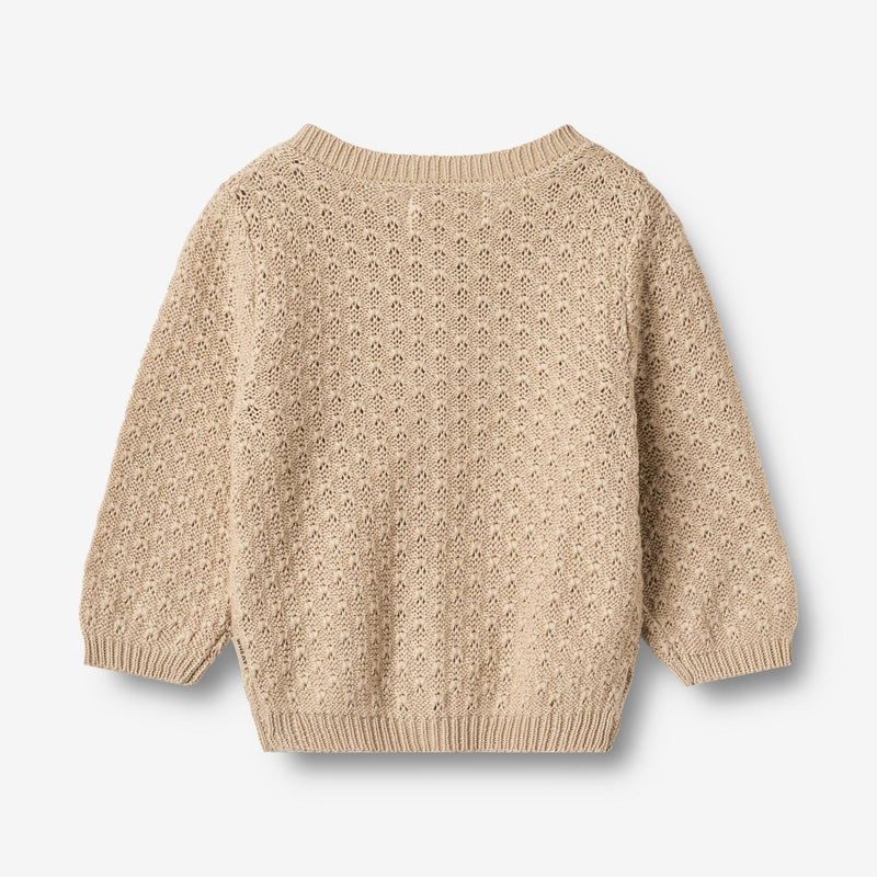 Wheat Main Strikket Cardigan Magnella Cardigan 3354 warm sand
