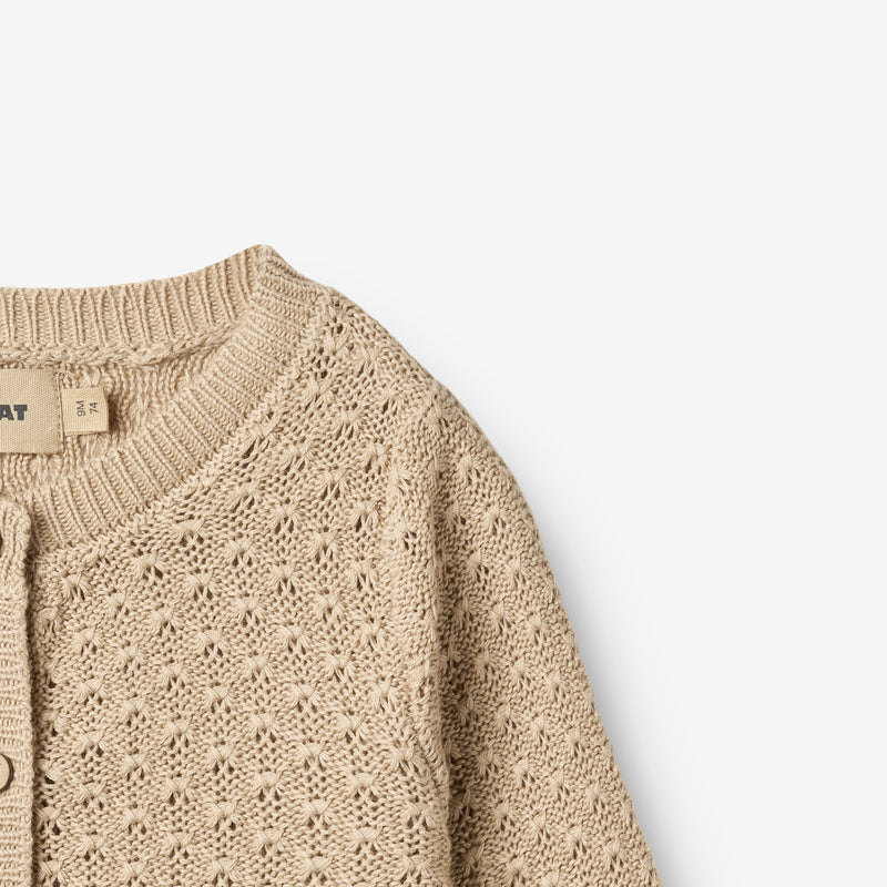 Wheat Main Strikket Cardigan Magnella Cardigan 3354 warm sand