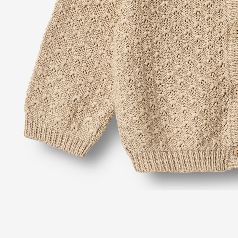 Wheat Main Strikket Cardigan Magnella Cardigan 3354 warm sand