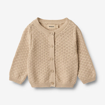 Wheat Main Strikket Cardigan Magnella Cardigan 3354 warm sand