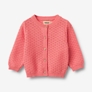 Wheat Main Strikket Cardigan Magnella Cardigan 9454 coral