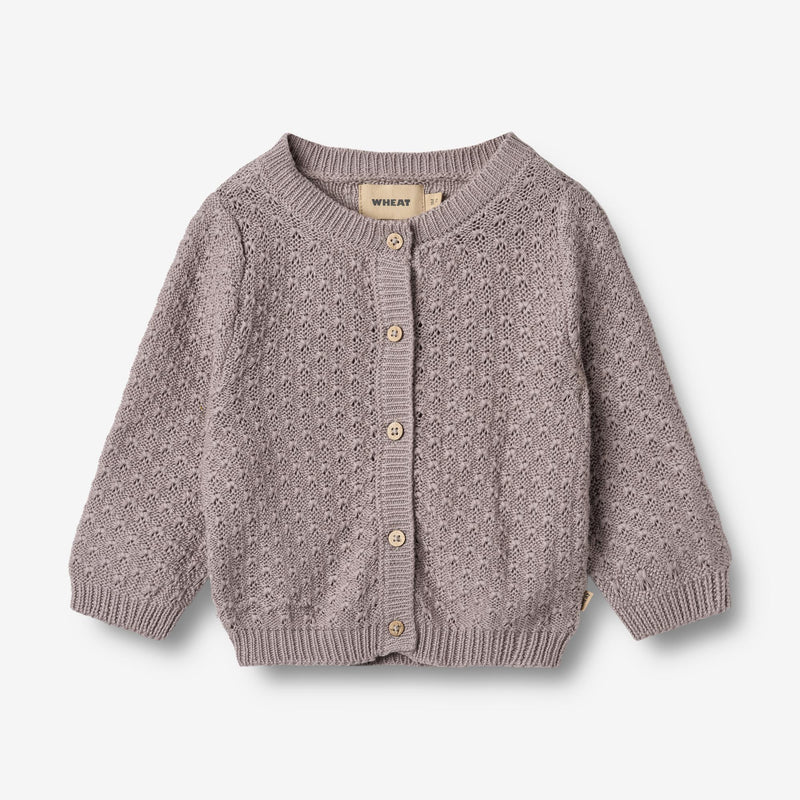 Wheat Main Strikket Cardigan Magnella Cardigan 9531 dusty purple