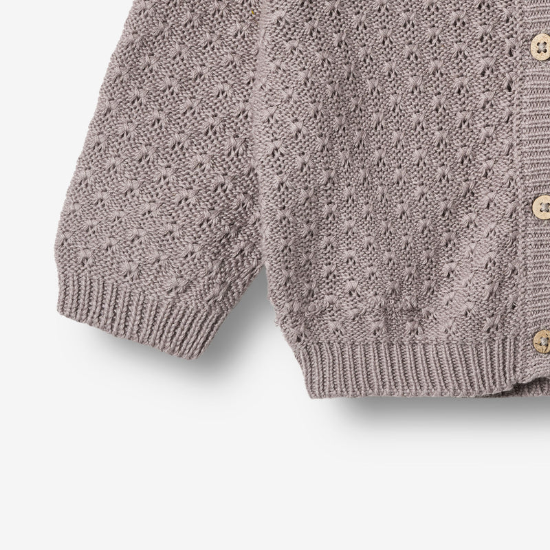 Wheat Main Strikket Cardigan Magnella Cardigan 9531 dusty purple
