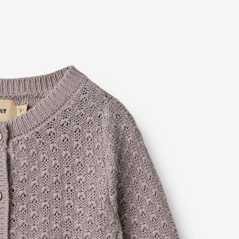 Wheat Main Strikket Cardigan Magnella Cardigan 9531 dusty purple