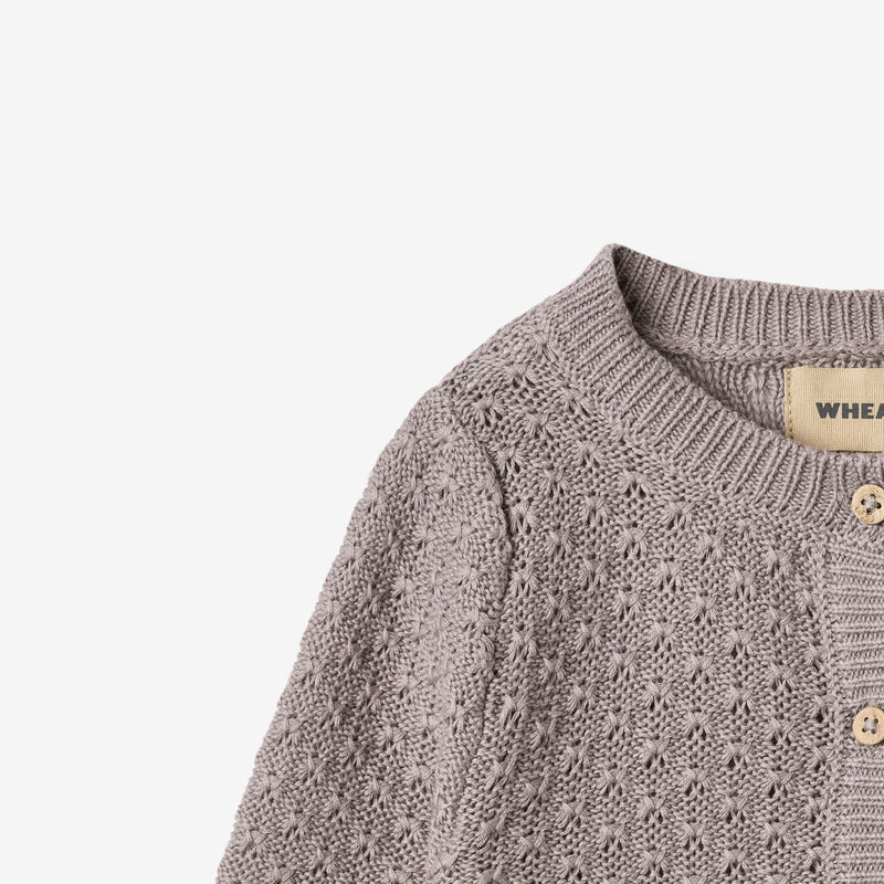Wheat Main Strikket Cardigan Magnella Cardigan 9531 dusty purple