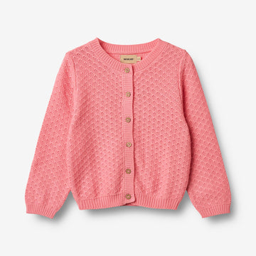 Wheat Main Strikket Cardigan Magnella Cardigan 9423 flamingo pink
