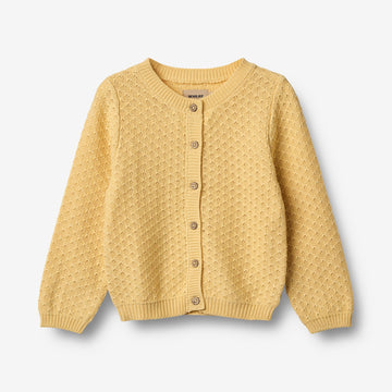Wheat Main Strikket Cardigan Magnella Cardigan 9425 golden yellow