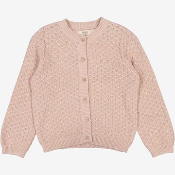 Wheat Main  Strikket Cardigan Magnella Knitted Tops 1356 pale lilac