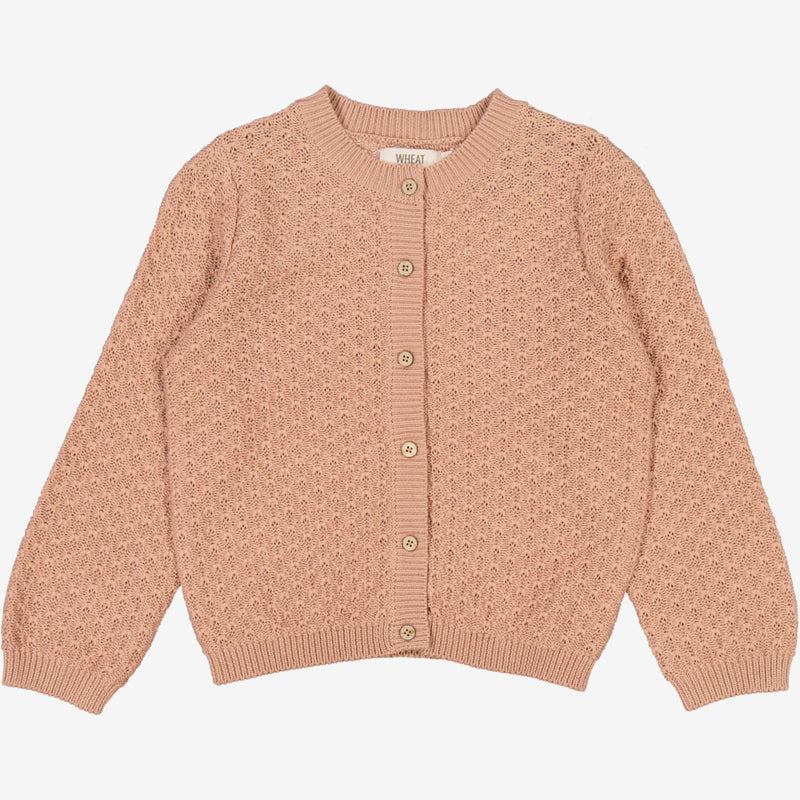 Wheat Strikket Cardigan Magnella Knitted Tops 2031 rose dawn
