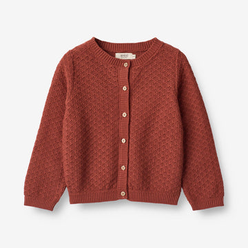 Wheat Main  Strikket Cardigan Magnella Knitted Tops 2072 red