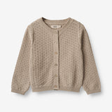 Wheat Main  Strikket Cardigan Magnella Knitted Tops 3231 soft beige