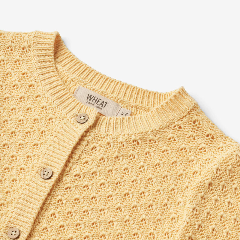 Wheat Main  Strikket Cardigan Magnella Knitted Tops 5001 pale apricot