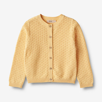 Wheat Main  Strikket Cardigan Magnella Knitted Tops 5001 pale apricot