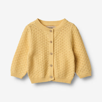 Wheat Main Strikket Cardigan Magnella Cardigan 9425 golden yellow
