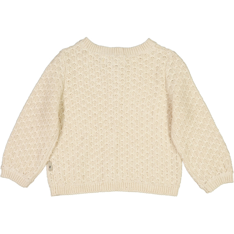 Wheat Main Strikket Cardigan Magnella Knitted Tops 1101 cloud melange