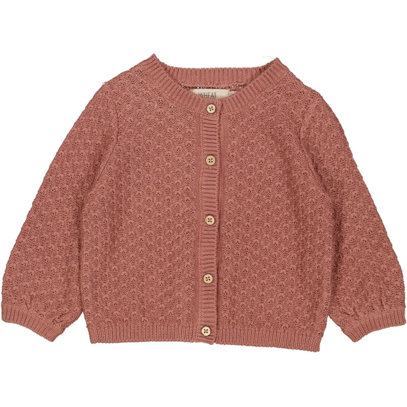 Wheat Main Strikket Cardigan Magnella Knitted Tops 2112 rose cheeks